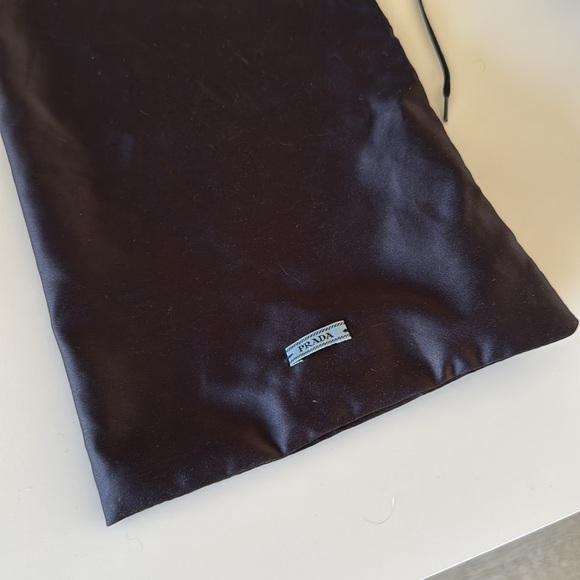 Prada Dust Bag Black Drawstring Satin 13x8.5 inches - Picture 3 of 8